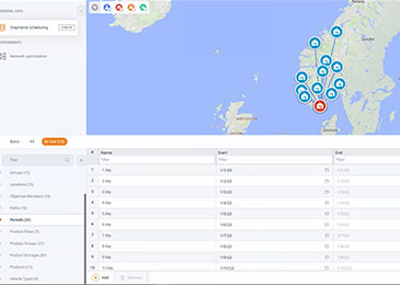 Shipments scheduling