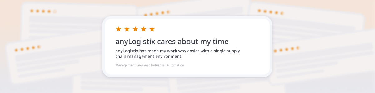 Different reviews and highlighted anyLogistix review