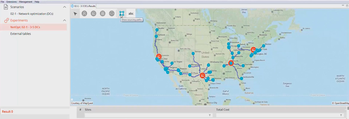 Supply Chain Network Optimization in anyLogistix